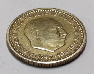 Moneda 1 pta. 1947 F. Franco Estrella 49 MBC