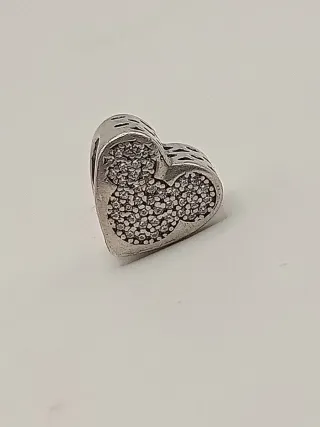 Pandora Charm Cuore Topolino Disney Zirconia argen