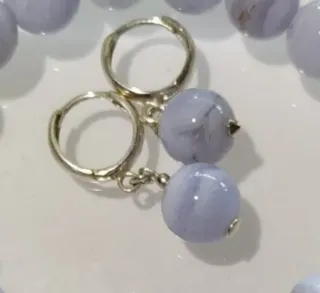 Pendientes Calzedonia Azul y Plata