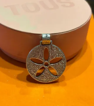 Colgante Tous Plata Círculo Flor