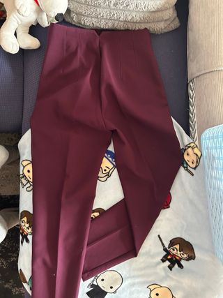 Pantalón Zara Pinzas Violeta Talla XS