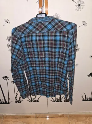 Camisa Fox Cuadros Azul Talla S