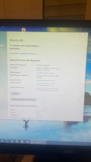 Ordenador de sobremesa EVAN negro  con monitor led