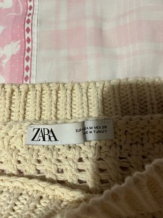 Jersey Zara Beige Crochet