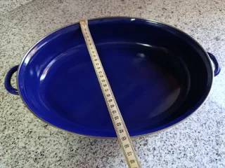 Cazuela Asadera Retro años 70 Esmaltada Ovalada.
