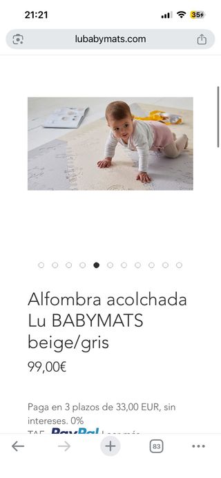 Alfombra puzzle bebé infantil