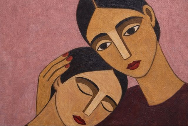 Pintura contemporánea «No estás sola»