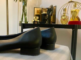 Bailarinas negras tacón bajo talla 40