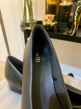 Bailarinas negras tacón bajo talla 40