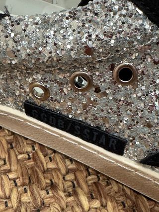 Golden Goose Zapatillas Glitter Negro y Plata