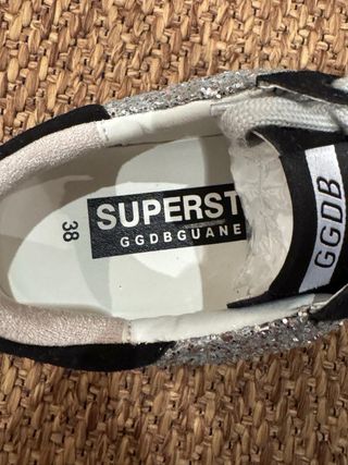 Golden Goose Zapatillas Glitter Negro y Plata