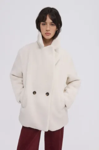 Abrigo Blanco Mujer Pedro del Hierro