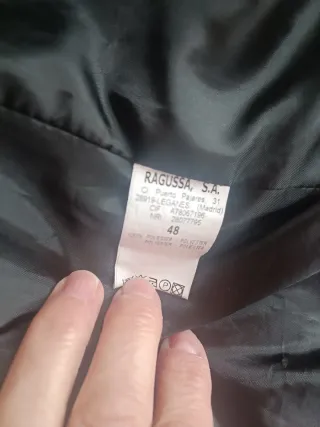 Chaqueta acolchada Ragussa azul marino con pelo