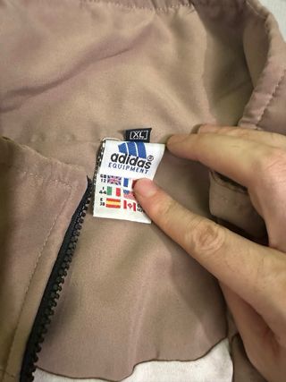 Chaqueta Adidas Equipment vintage beige y negra XL