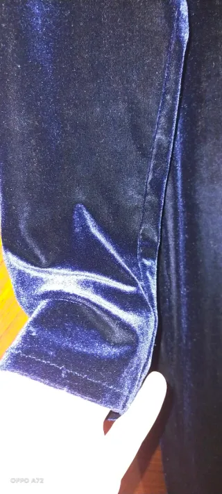 Vestito Velluto Blu/Viola Taglia 46