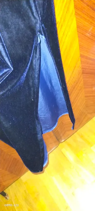 Vestito Velluto Blu/Viola Taglia 46