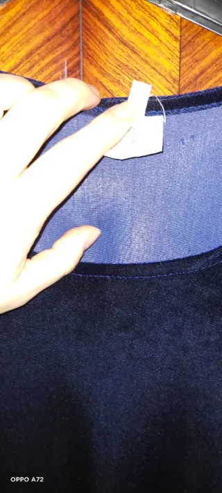 Vestito Velluto Blu/Viola Taglia 46