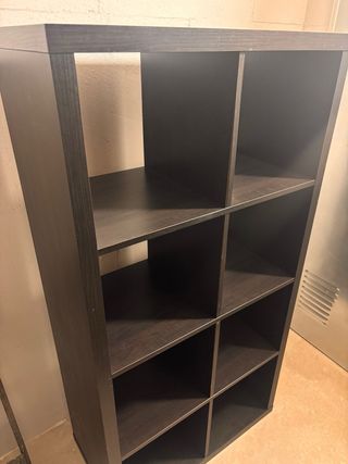 Mueble Estantería Negro con huecos