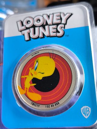 Moneda Plata 1 Onza Piolin Looney Tunes