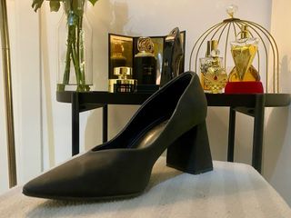 Zapatos tacón grueso negros talla 38