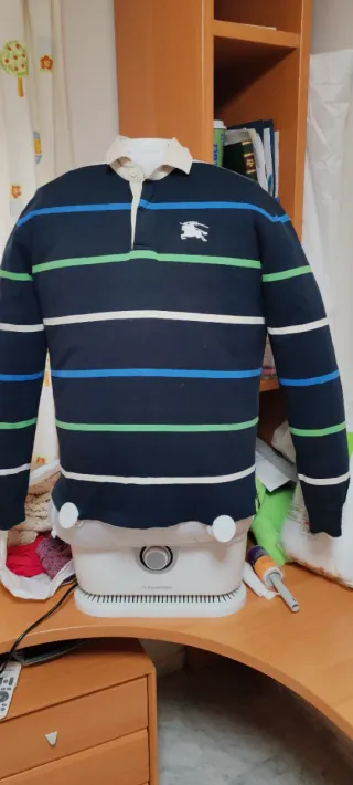 Polo Burberry Rayas Azul y Verde