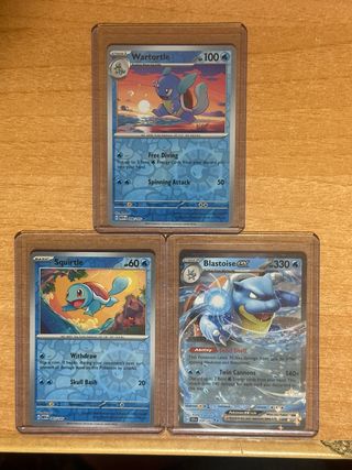 Lote Pokémon: Squirtle, Wartortle, Blastoise EX
