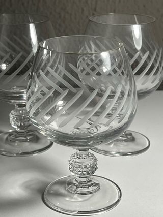 Copas de brandy/coñac grabadas