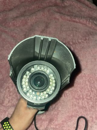 Cámara de seguridad negra