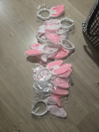 16 diademas de conejito para despedidas, disfraces