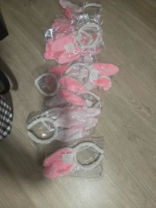 16 diademas de conejito para despedidas, disfraces