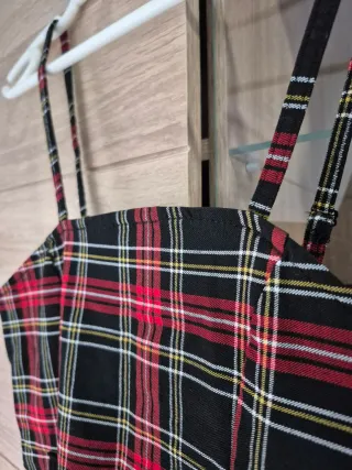 Vestido cuadros tartán grunge rock 90s