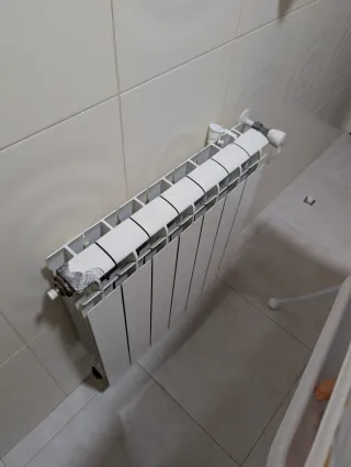 Lote 10 radiadores aluminio calefacción agua gas