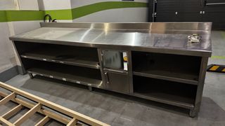 Mesa de cocina acero inoxidable 3m x60cm x 85cm