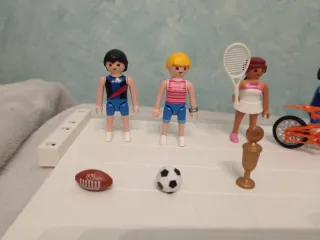 Playmobil Deportistas con Bicicleta y Trofeo BB