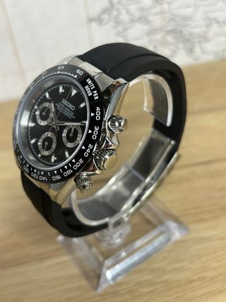 Seiko Mod Daytona VK63 MecaQuartz Negro