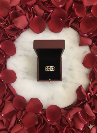 Anillo Dior CD Circonitas Oro Plata