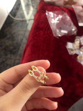 Anillo Dior CD Circonitas Oro Plata