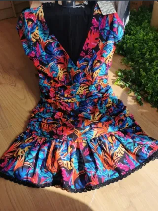 Vestido Camaleónica Estampado Tropical