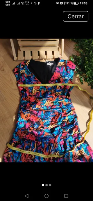 Vestido Camaleónica Estampado Tropical