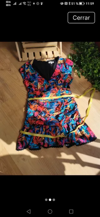 Vestido Camaleónica Estampado Tropical