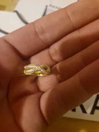Anello Pandora Infinito Pavé Oro