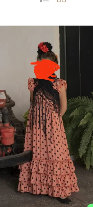 Vestido Flamenca Niña Lunares Volantes