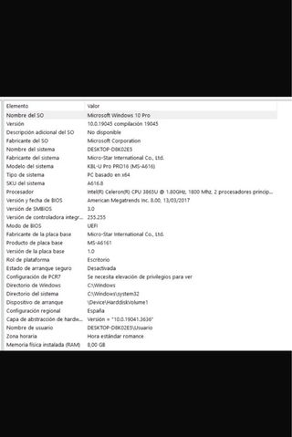 MSI All-in-One PC Negro