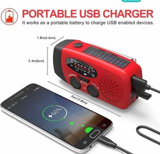 Radio y Batería Portátil con batería solar