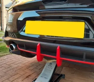 Aletas difusor trasero Hyundai i30N 3D