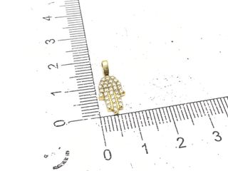 colgante oro 18k con piedra con circonita