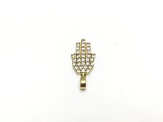 colgante oro 18k con piedra con circonita