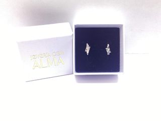 argollas plata 925mm con piedra con circonita