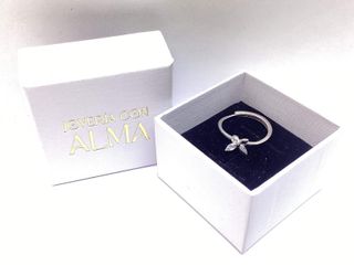 anillo plata 925mm con piedra con circonita