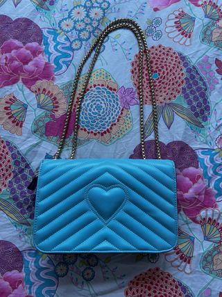 Borsa Saint Laurent blu e dorata